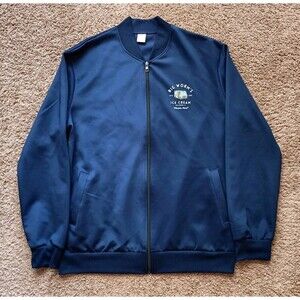 Big Worms Ice Cream Track Jacket Men's XL Navy Blue Long Sleeve